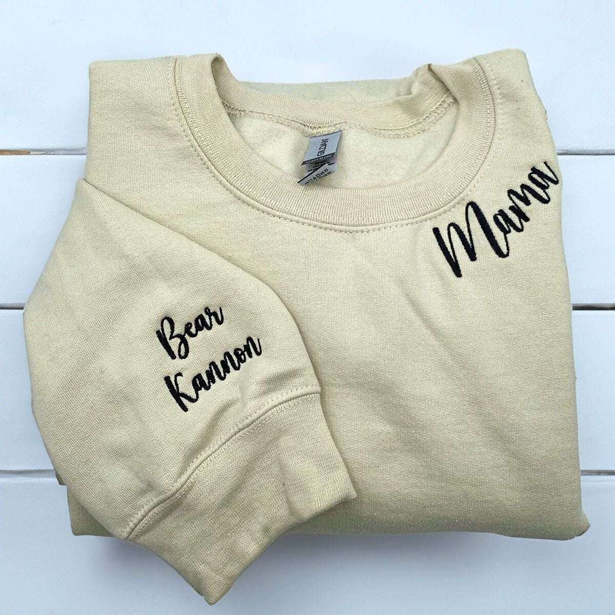 Mama’s Cozy Duo: Custom Sweatshirt & Matching Hat Set