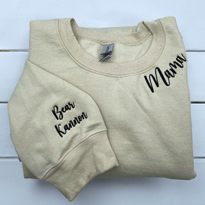 Mama's Favorites: Embroidered Sweatshirt & Stylish Tote Combo