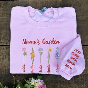 Custom Embroidered Mama's Garden Sweatshirt or Hoodie