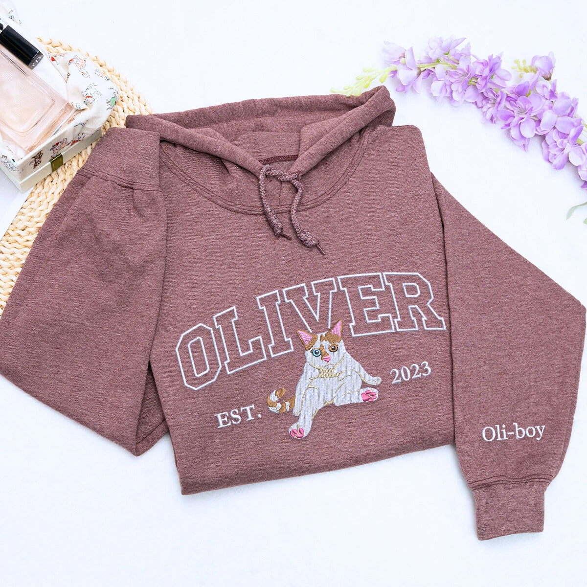 Heather Dark Maroon Cat Life Hoodie, a meaningful and cozy gift for cat mom cat dad