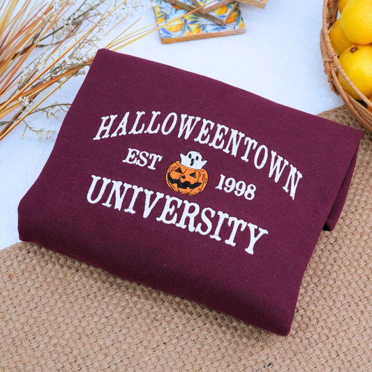 Maroon Hallowentown Sweatshirt, a spooky season gift