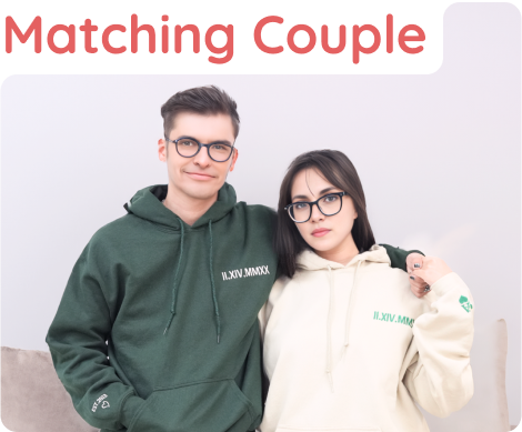 Couples Hoodies & Sweatshirts - Custom Matching Couple Set