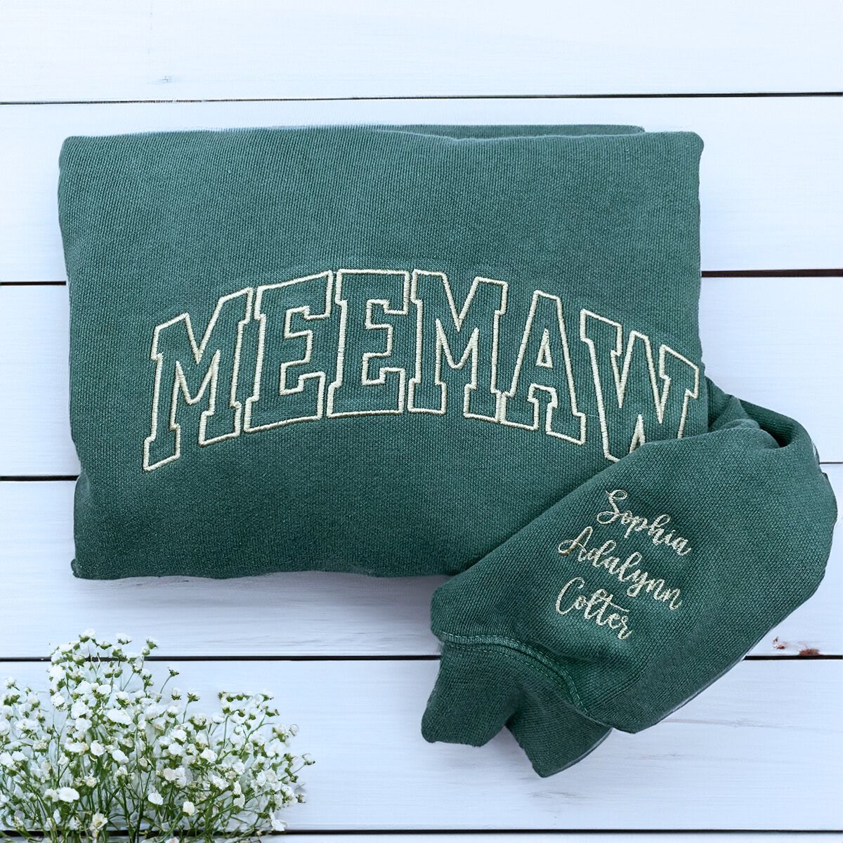 Blue Spruce Meemaw Sweatshirt, a meaningful and cozy gift for Meemaw