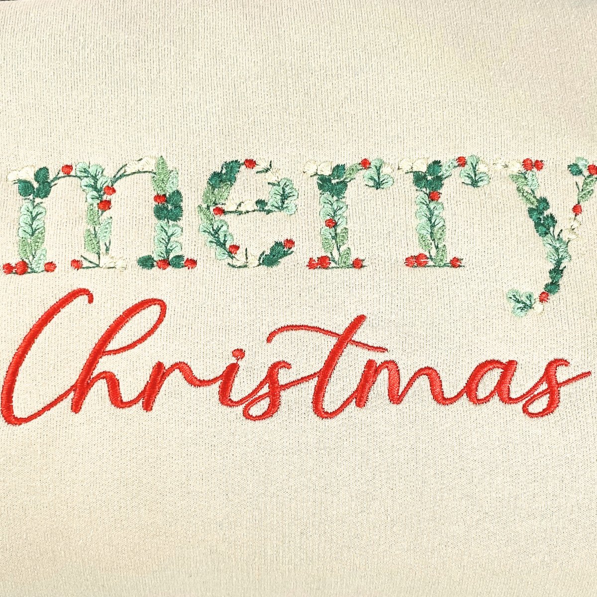 Merry Christmas Sweatshirt / Hoodie, Embroidered Gift for Women Men - Embroly