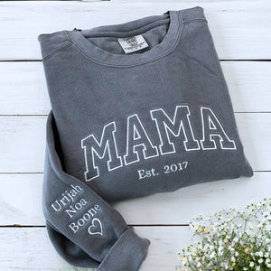 Comfort Color® Embroidered Mimi Shirt with Grandkids Names