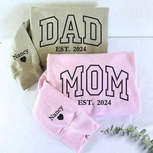 Mom and Dad Twin Pack: Embroidered Sweatshirt