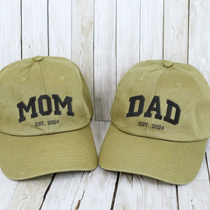 Mom and Dad Twin Pack: Embroidered Hat