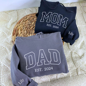 Mom and Dad Twin Pack: Embroidered Sweatshirt