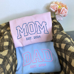 Mom and Dad Twin Pack: Embroidered Sweatshirt