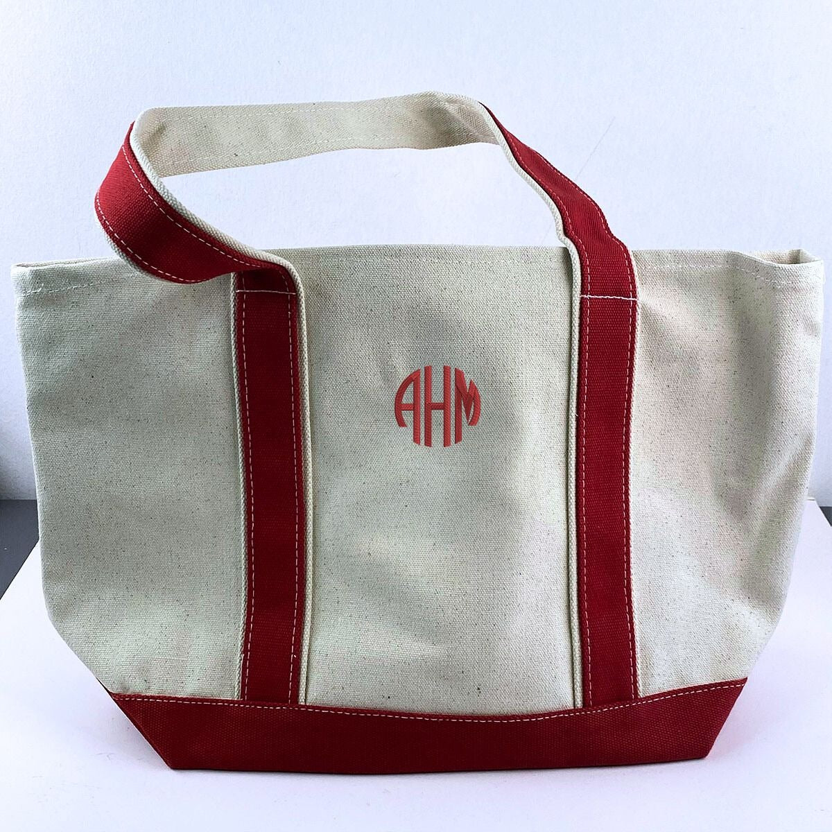 Custom Embroidered Monogram Tote Bag, Monogrammed Gift, Personalized Monogram - Embroly