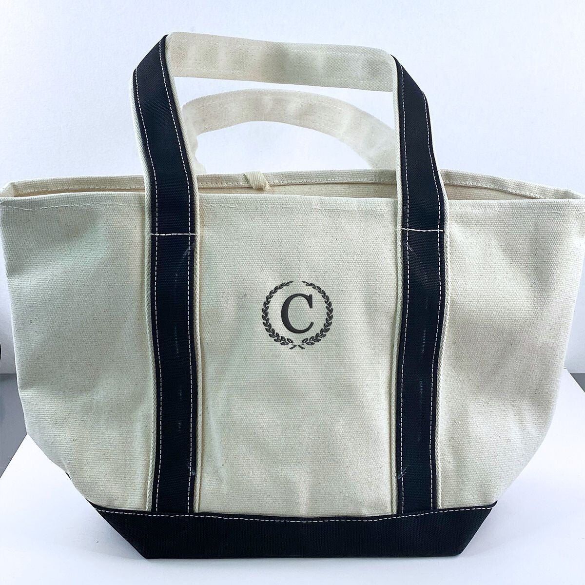 Custom Embroidered Monogram Tote Bag, Monogrammed Gift, Personalized Monogram - Embroly