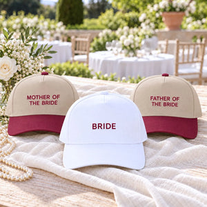 Custom Wedding Family Snapback Hat, Embroidered Mother Father of the Bride Cap, Wedding Favor Gifts