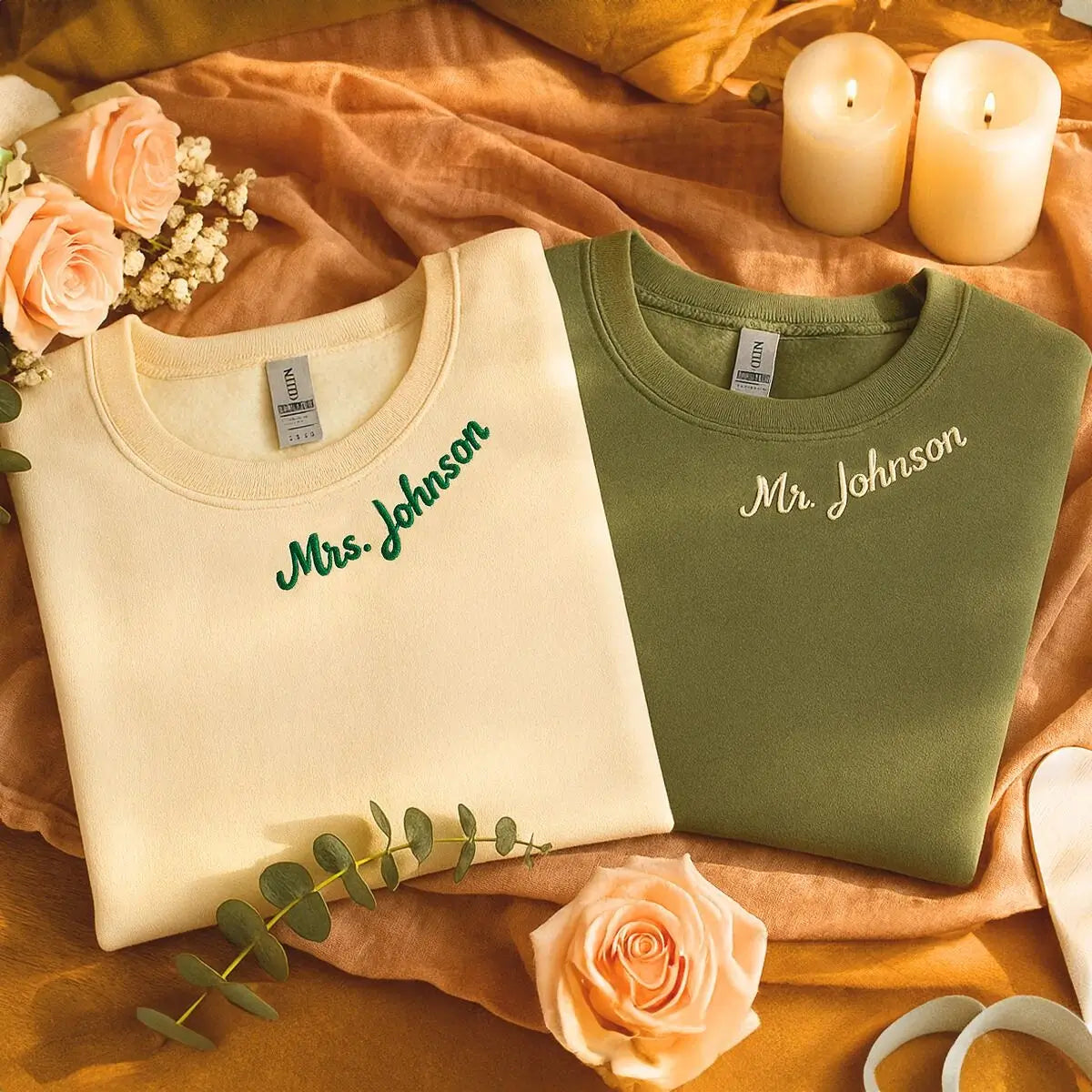 Mr and Mrs Sand Green Sweatshirt