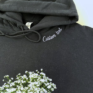 Custom Embroidered Neckline Collar Hoodie