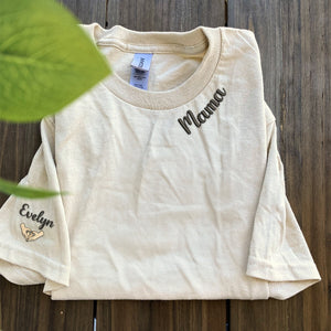 Custom Embroidered Neckline Collar T-Shirt