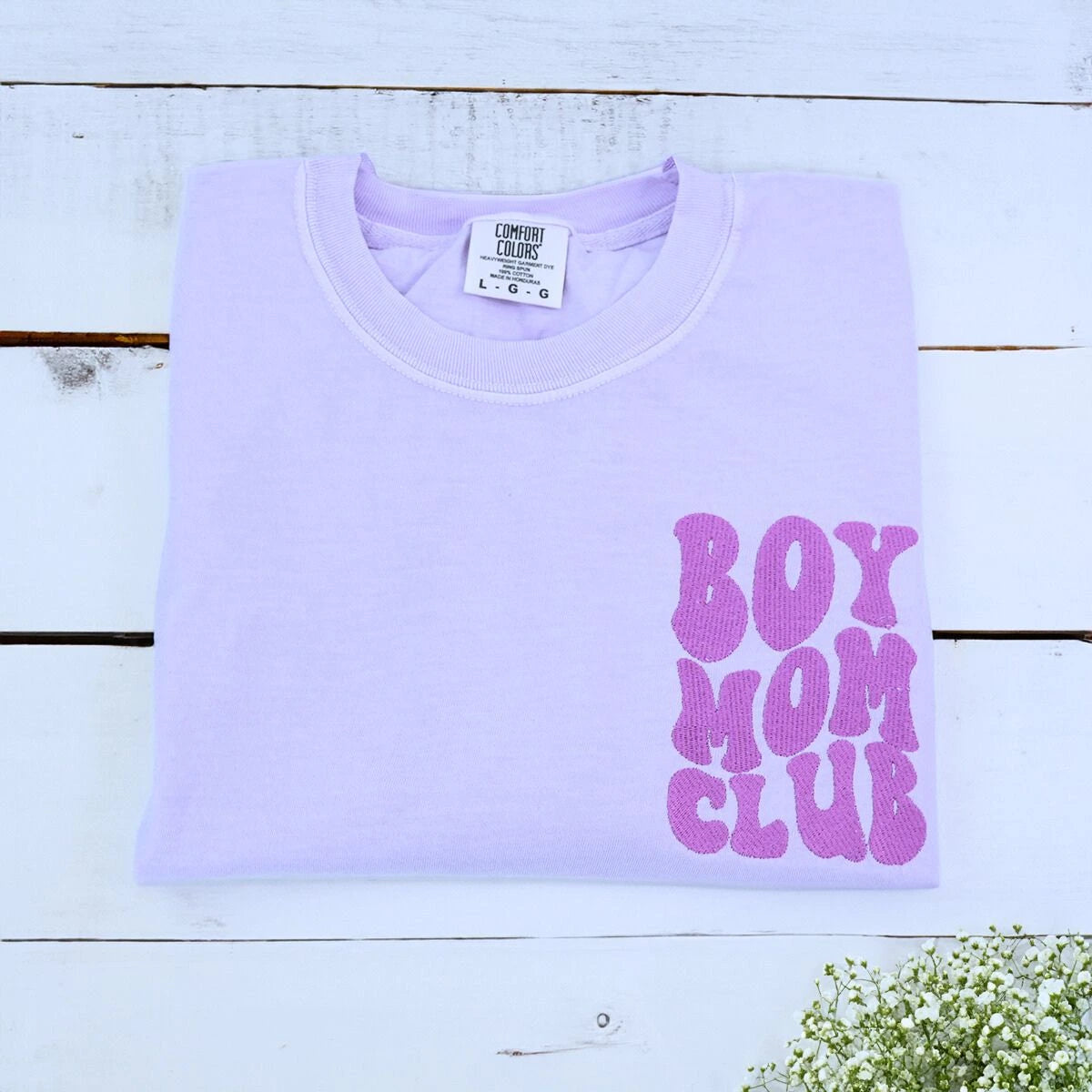 Orchid Boy Mom Sweatshirt, a meaningful and cozy gift for boy mom