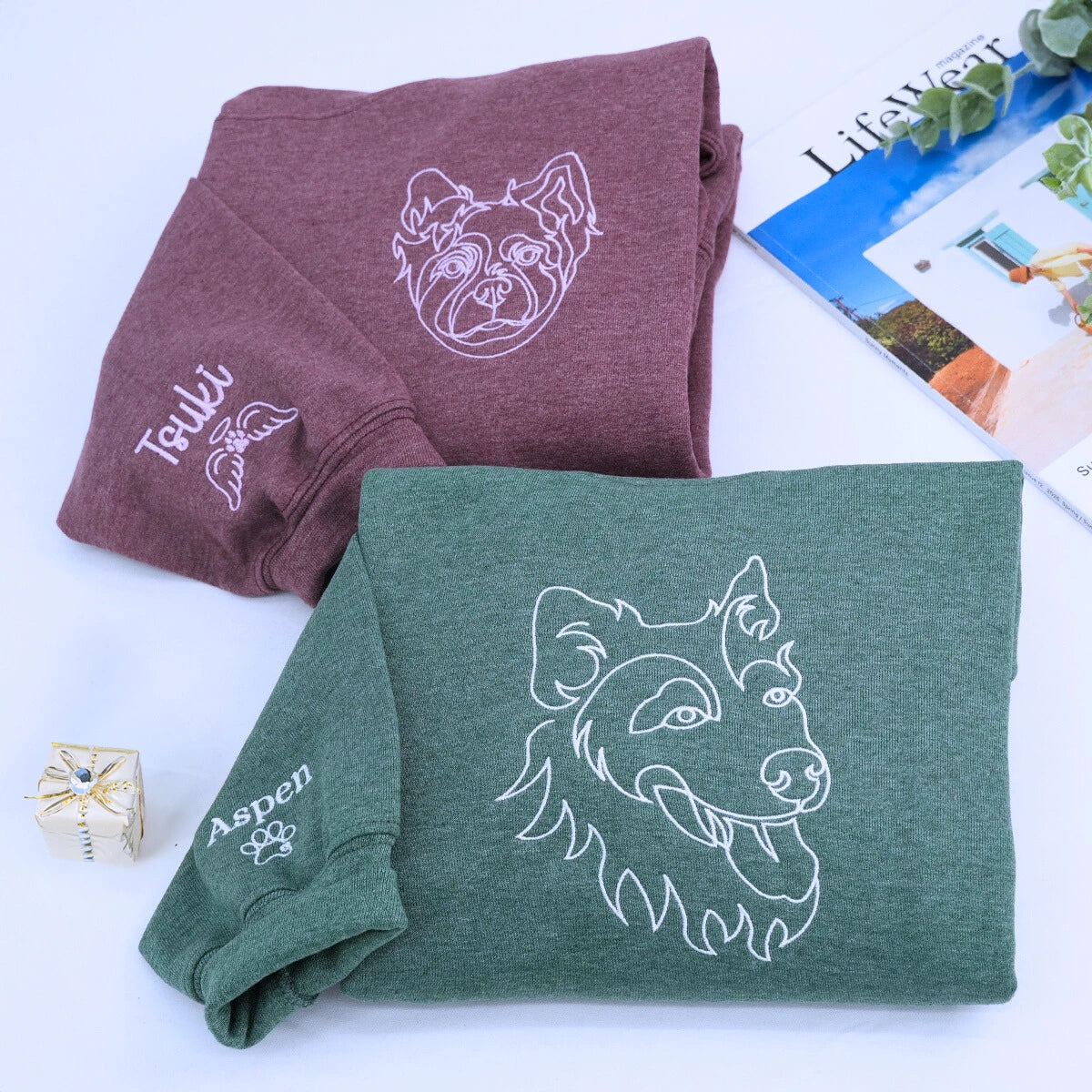 Personalized Best Dog Dad Ever Sweatshirt, Embroidered Gift for Proud Dog Dad