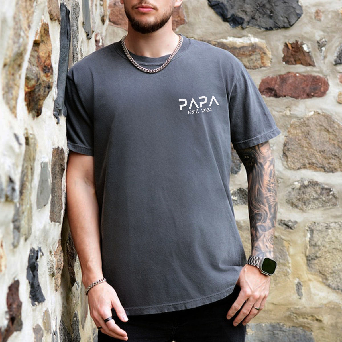 Comfort Color® Embroidered Papa Shirt