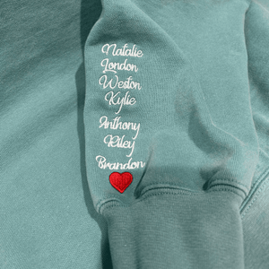 Custom Embroidered Papaw Sweatshirt with GrandKids Names on Sleeve, Personalized Gift for Papaw, New Papaw Father's Day Birthday Gift