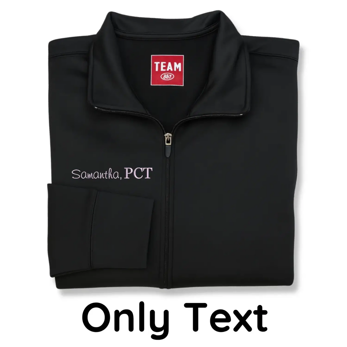 Custom embroidered PCT jacket with name – personalized gift for patient care technicians and healthcare workers