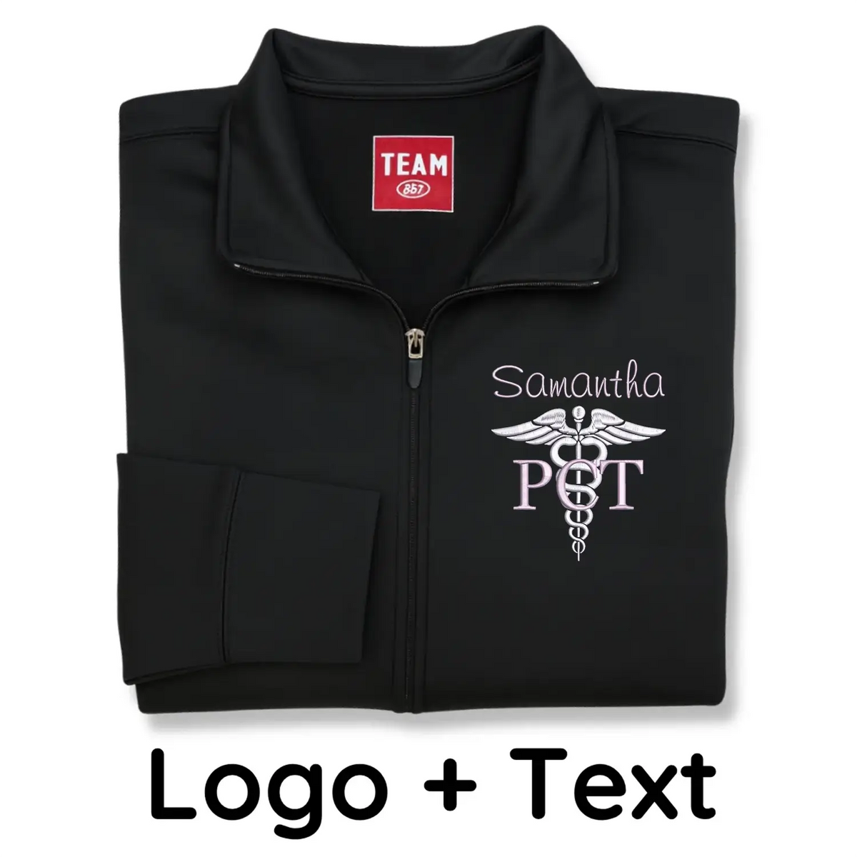 Custom embroidered PCT jacket with name – personalized gift for patient care technicians and healthcare workers