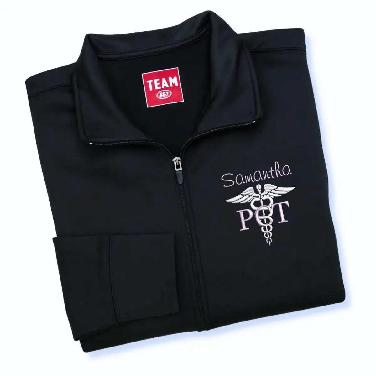 Custom embroidered PCT jacket with name – personalized gift for patient care technicians and healthcare workers