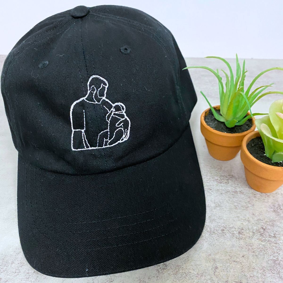 Custom Embroidered Portrait Hat with Same Design - Embroly
