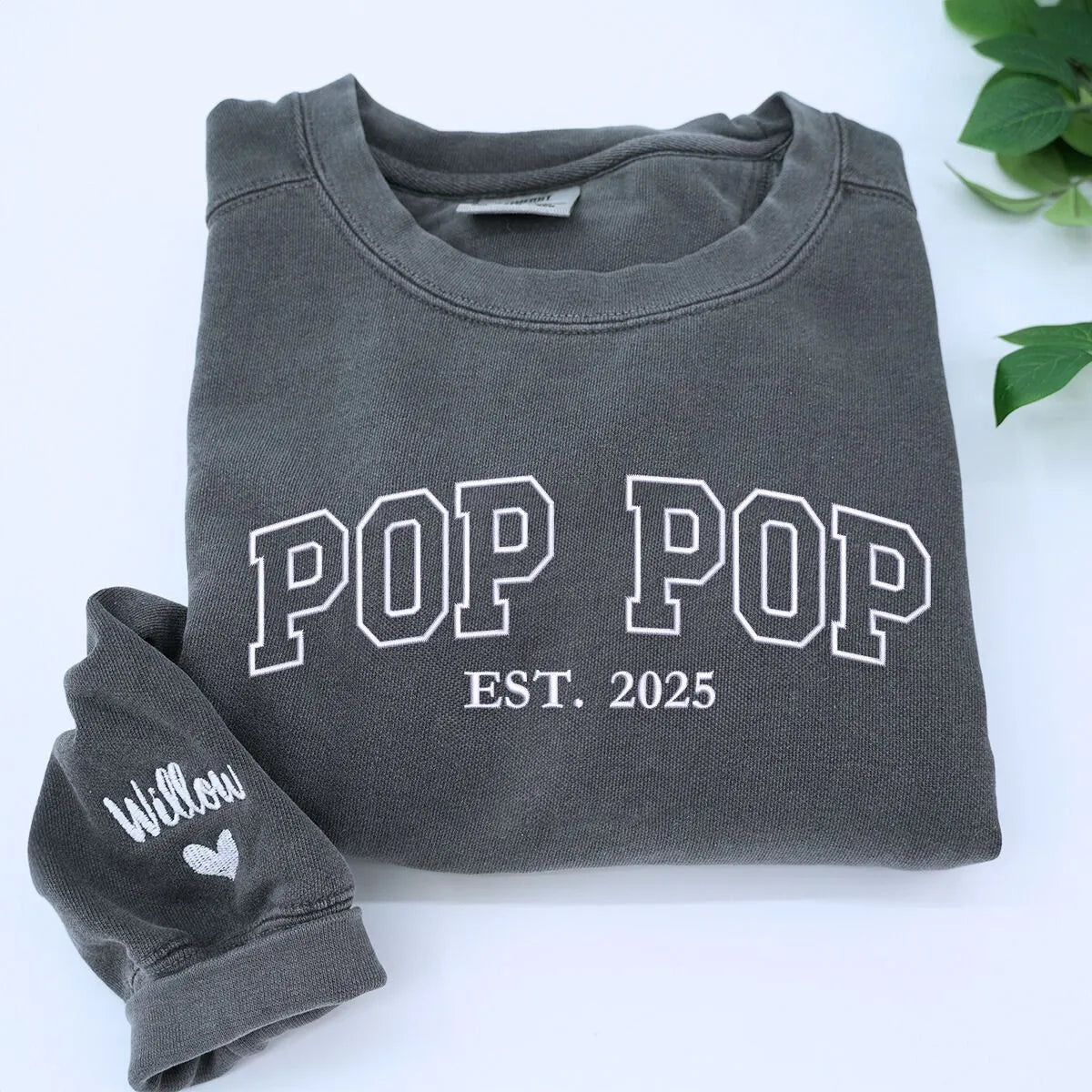 Pop Pop Sweatshirt / Hoodie, Custom Embroidered Grandpa Gifts for Birthday & Christmas