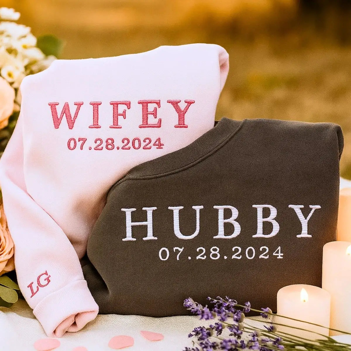 Custom Embroidered Husband Sweatshirt or Hoodie