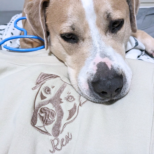 Custom Dog Embroidered Sweatshirt, Hoodie - Gift for Dog Pet Lover