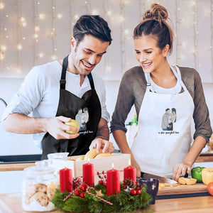 Custom Embroidered Photo Portrait Couple Apron