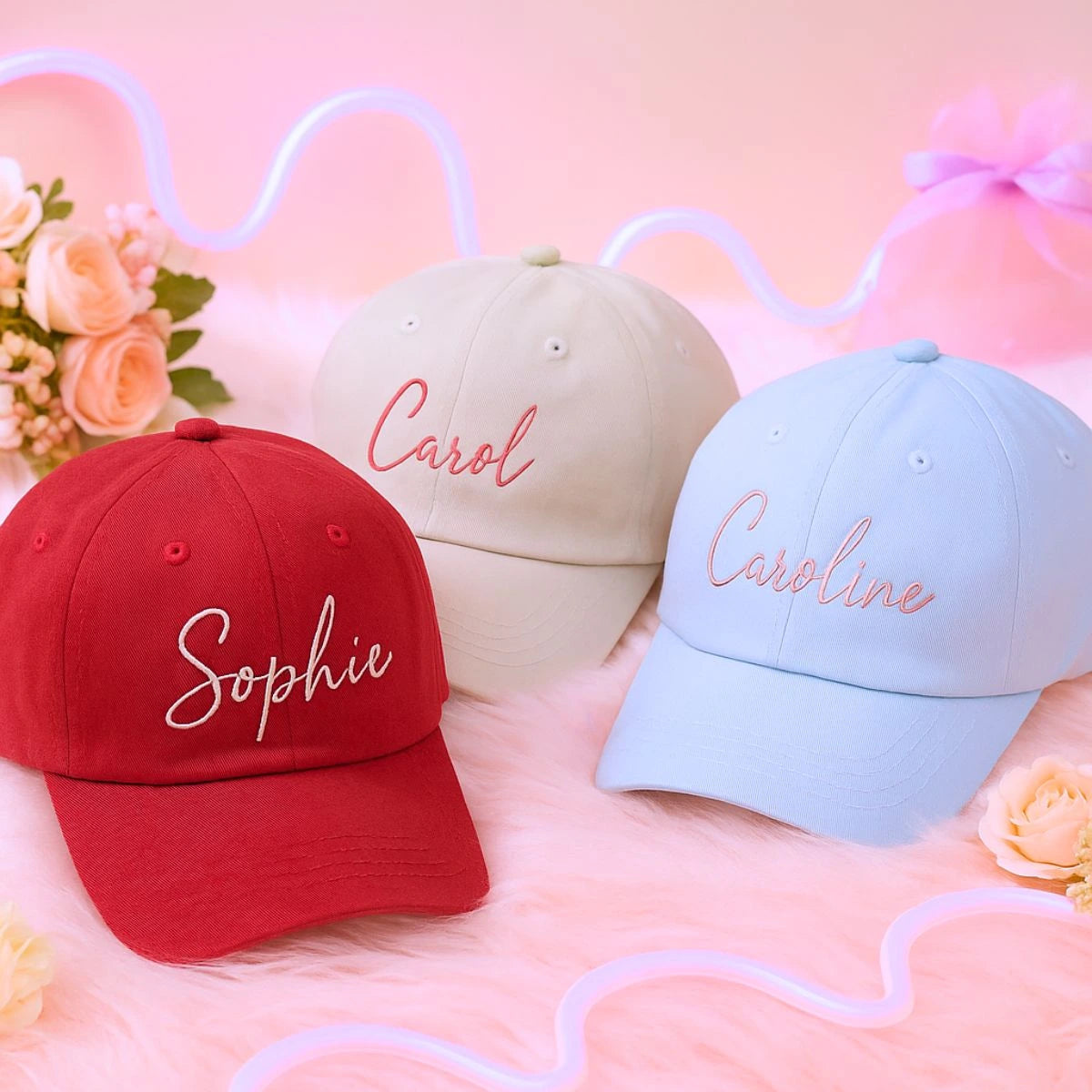 Personalized Bride and Team Bride, Bridesmaid Hat, Embroidered Bridesmaid Gifts, Wedding Gift