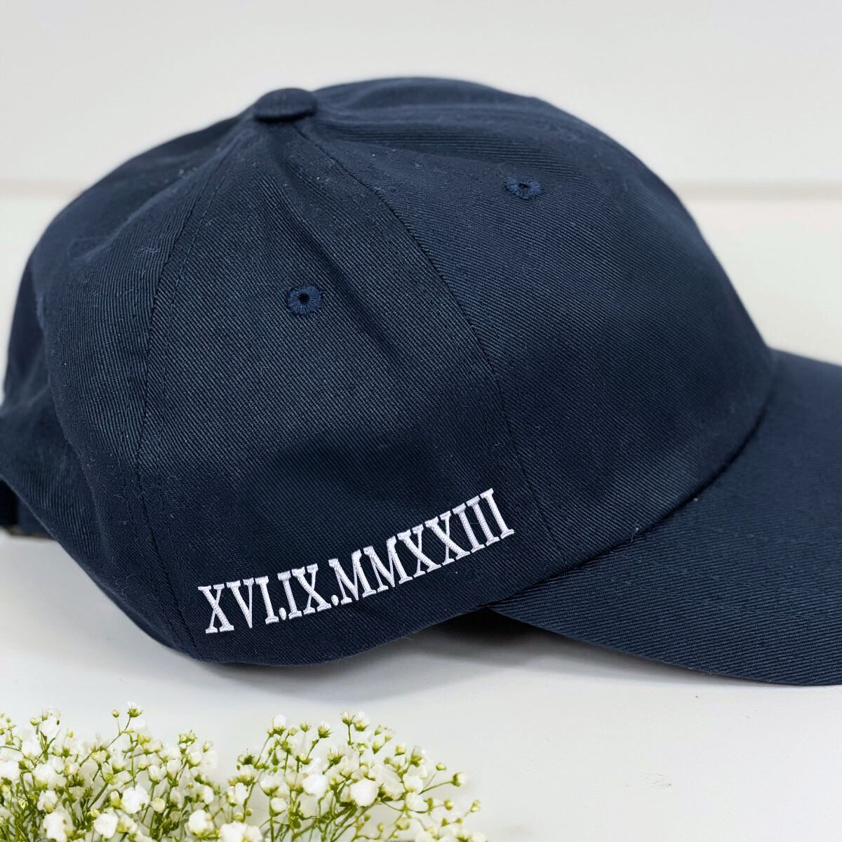 Custom Embroidered Roman Numerals Hat with Same Design - Embroly