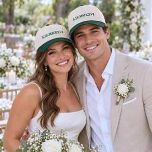 Custom Roman Numeral Snapback Hat - Embroidered Anniversary Cap for His & Hers, Newlywed Gift