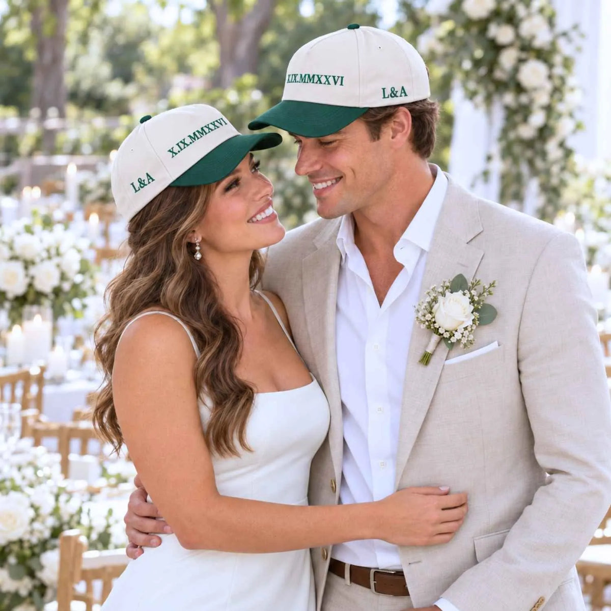 Custom Roman Numeral Snapback Hat - Embroidered Anniversary Cap for His & Hers, Newlywed Gift