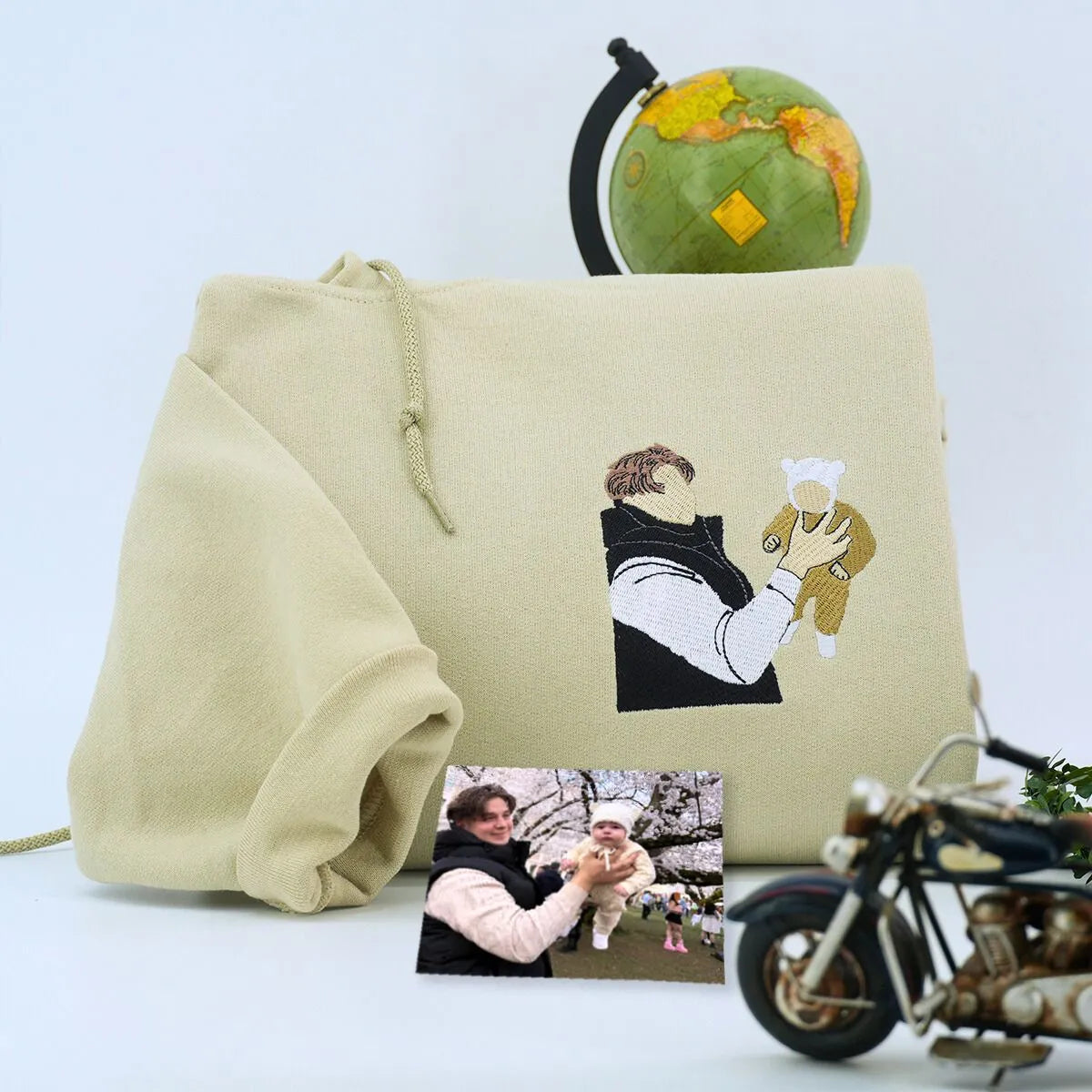 Custom Dad Est Shirt – Embroidered Portrait to Celebrate Fatherhood