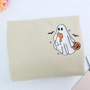 Sand Ghost Cat Halloween Sweatshirt, spooky season gift