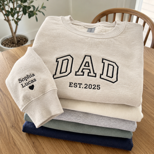 Dad and Grandpa Sweatshirt or Hoodie, Personalized Fathers Day Gifts with Est Year, Kids Names