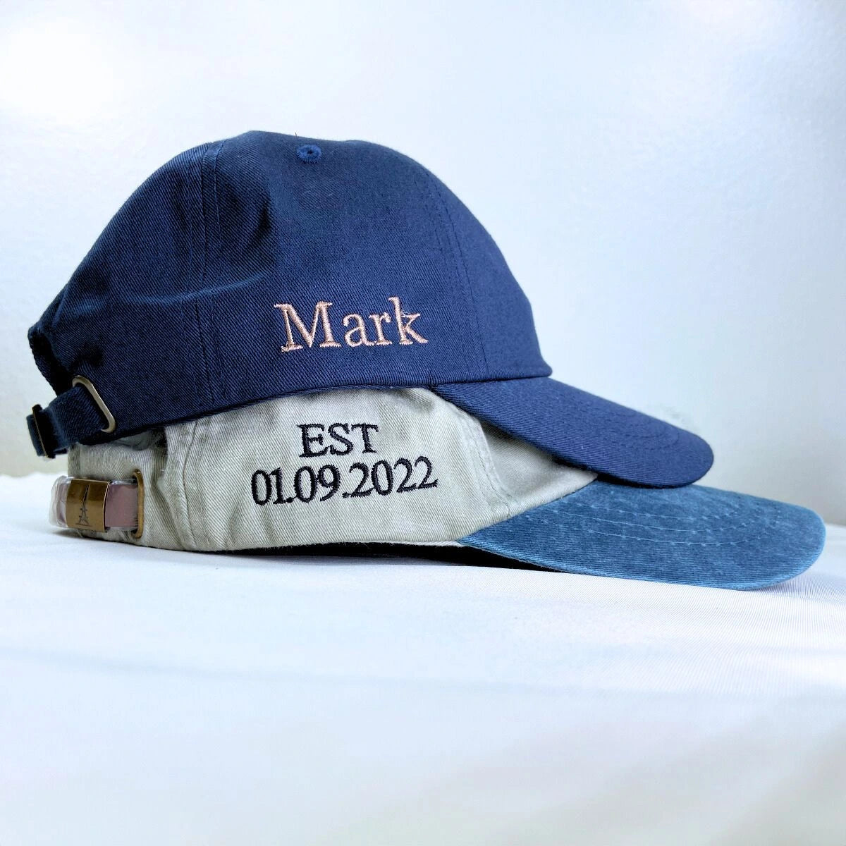 Custom Motobike Cap with Embroidered Photo Text - Unique Biker Gift Idea