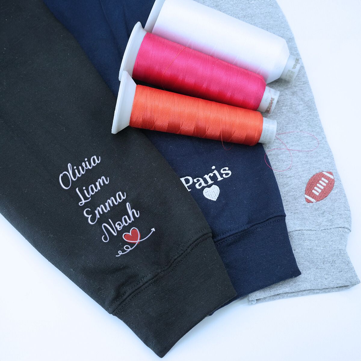 Mama-Sweatshirt-With-Kids' Names on Sleeve