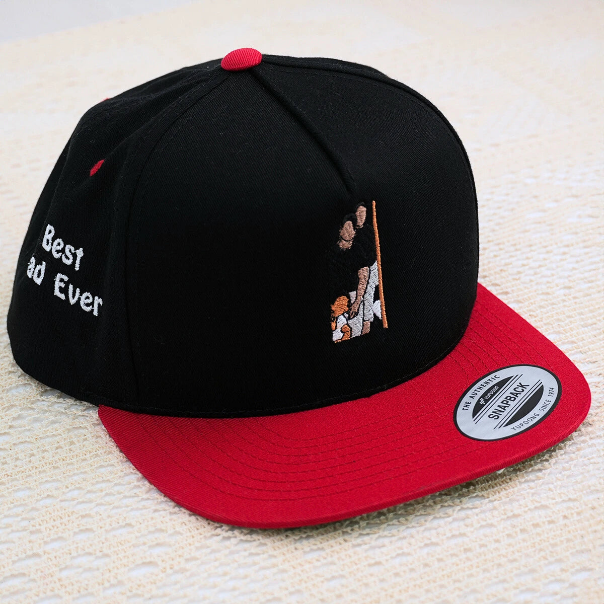 Snapback Dad Hat with Best Dad Ever embroidery, a meaningful and cozy gift for dad