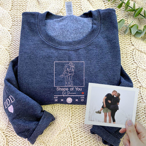 Custom Playlist Hoodie with Photo and Your Song Name