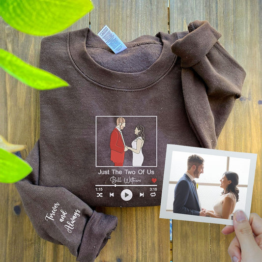 Embroidered Song Playlist Hoodie with Your Photo