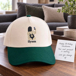 Custom Spicy Photo Snapback Hat - Embroidered Her Photo Cap for Him, Birthday Gift for Boyfriend or Husband