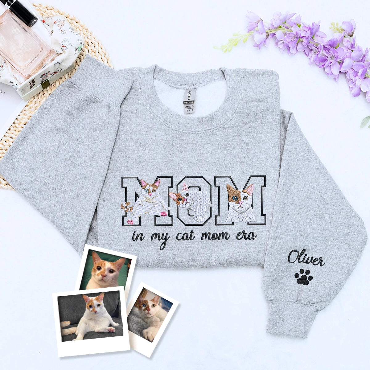 Sport Gray Cat Life Sweatshirt, a meaningful and cozy gift for cat mom cat dad