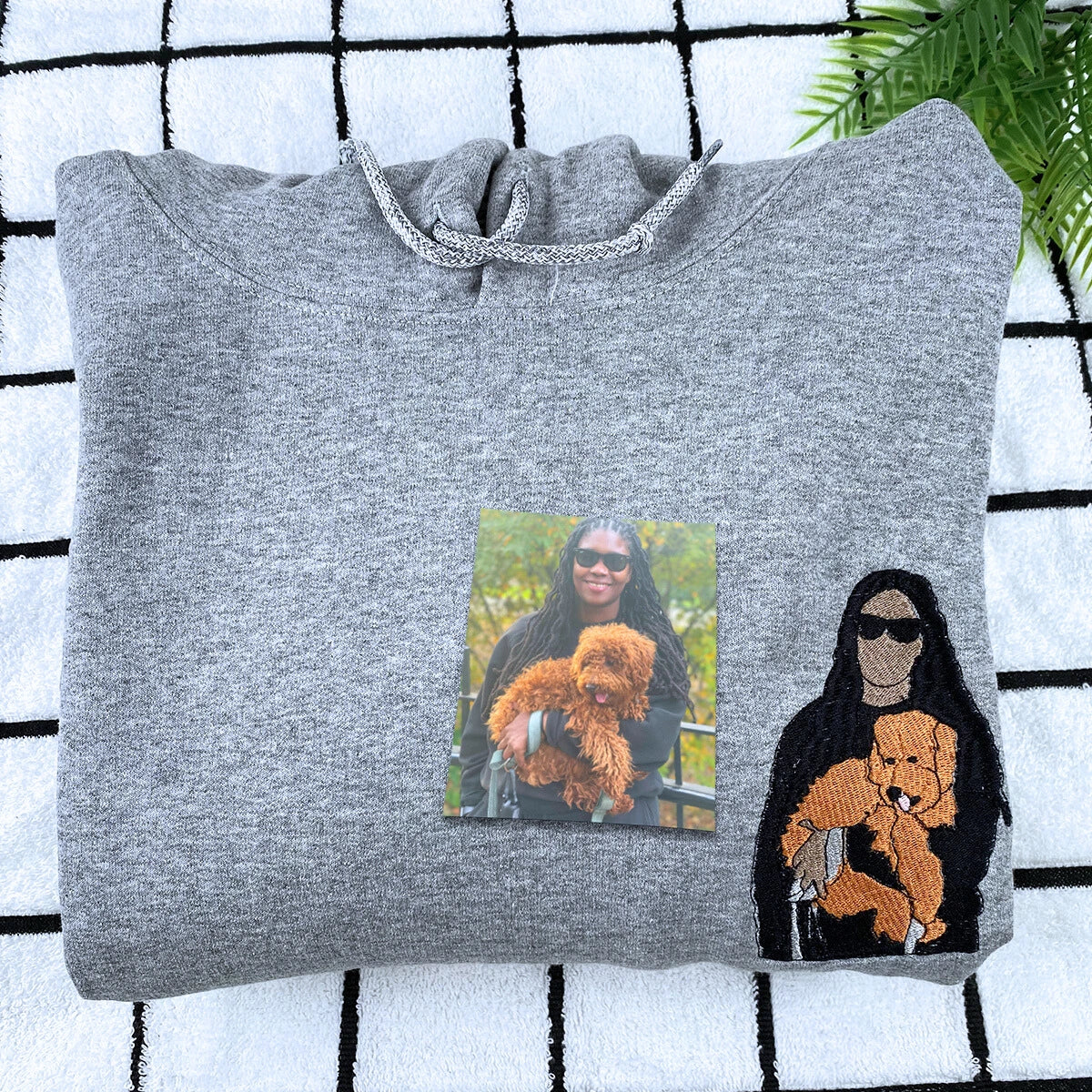 Sport Gray Dog Mom Hoodie. a meaningful and cozy gift for dog mom