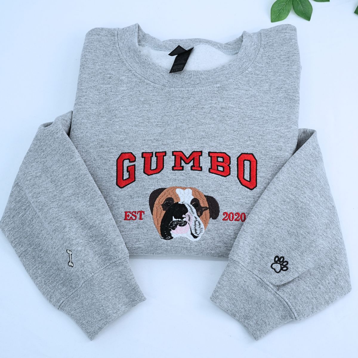 Personalized Best Dog Dad Ever Sweatshirt, Embroidered Gift for Proud Dog Dad