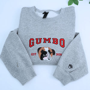 Best Dog Mom Ever Sweatshirt, Custom Embroidered Gift for Proud Dog Mom