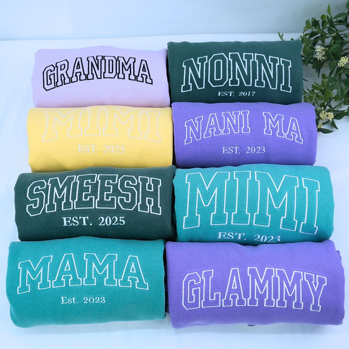 Grandma Sweatshirt with 'EST' embroidery, a meaningful and cozy gift for grandma