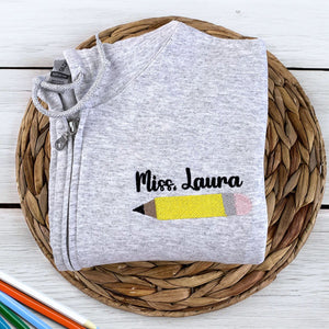 Teacher Embroidered Sweatshirt Main